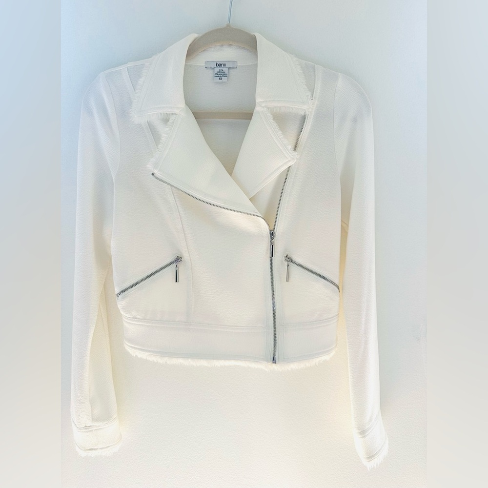 Bar Ill White Women's Moto Jacket